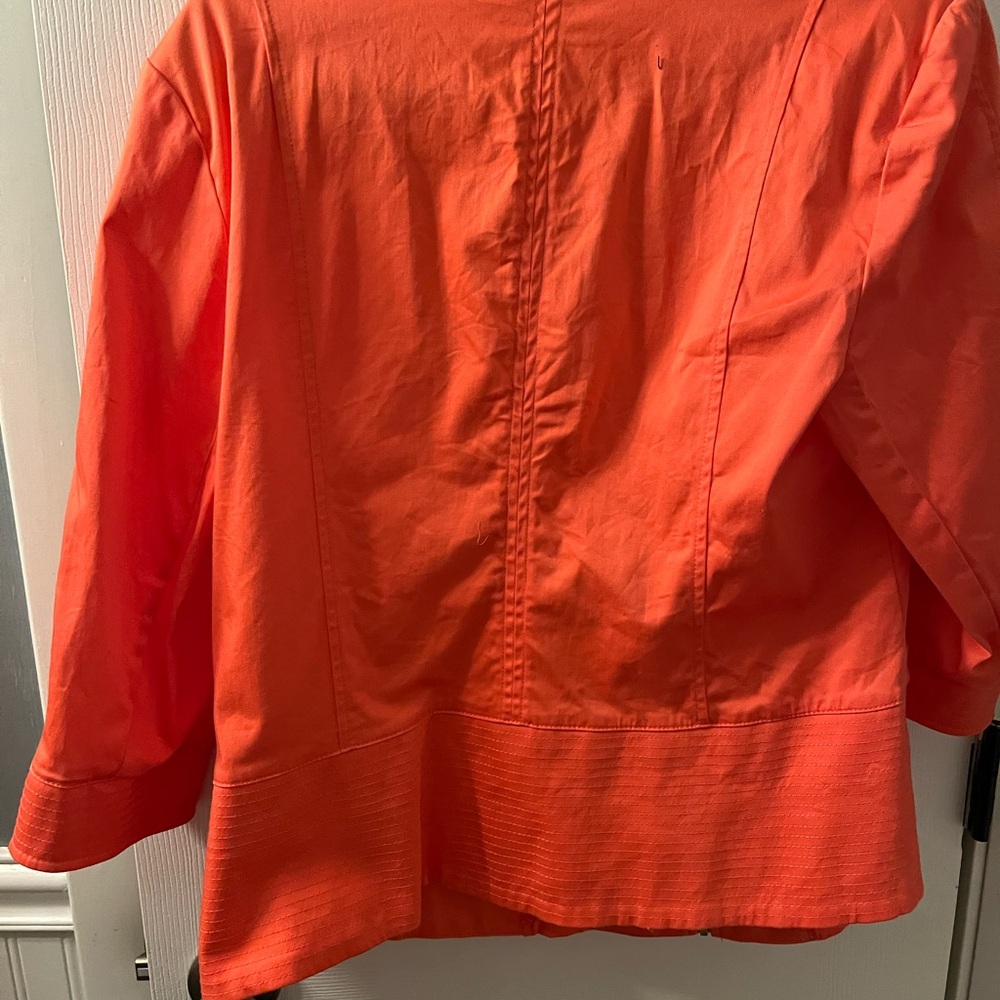 Avenue Women's Vibrant Coral Blazer Sz14-16 - Picture 7 of 8